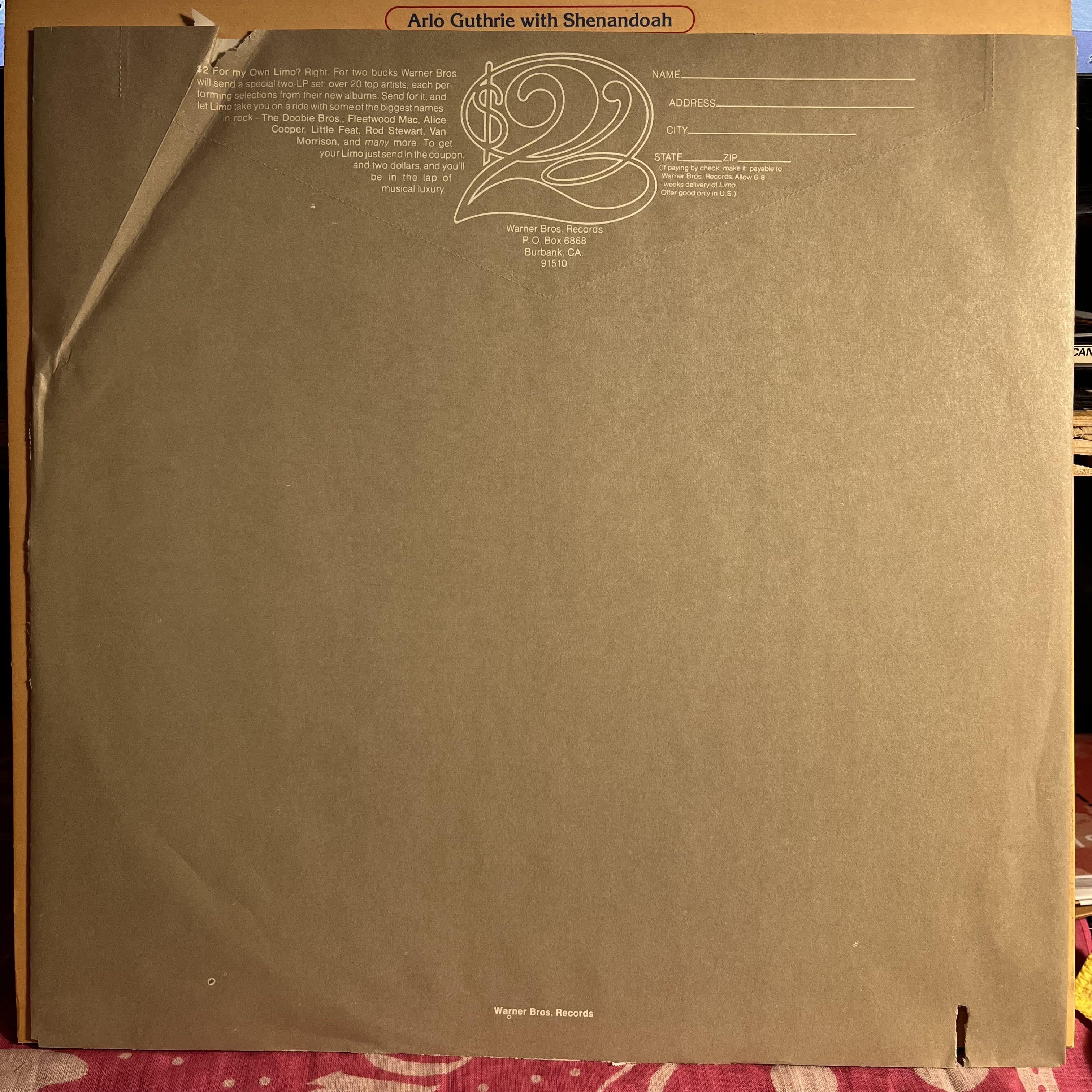 Arlo Guthrie - One Night | Near Mint (NM) Excellent (EX)