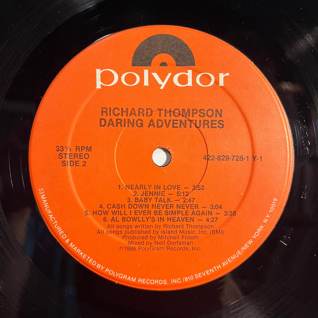 Richard Thompson - Daring Adventures *HRM* | Near Mint (NM) Excellent (EX)