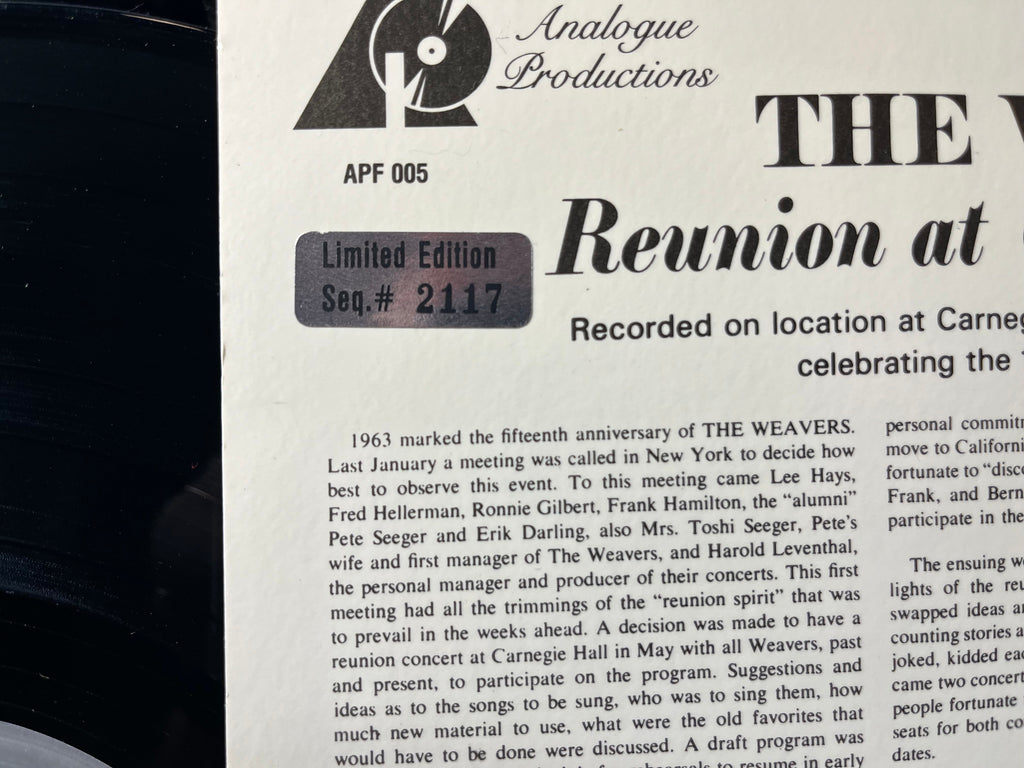 Reunion At Carnegie Hall - 1963 (VINYL) | Near Mint (NM) Excellent+ (EX+)