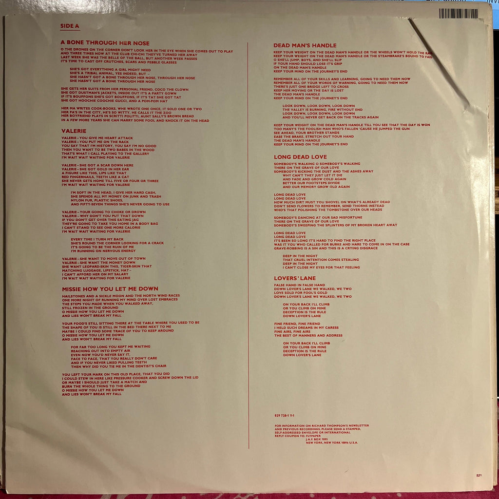 Richard Thompson - Daring Adventures *HRM* | Near Mint (NM) Excellent (EX)