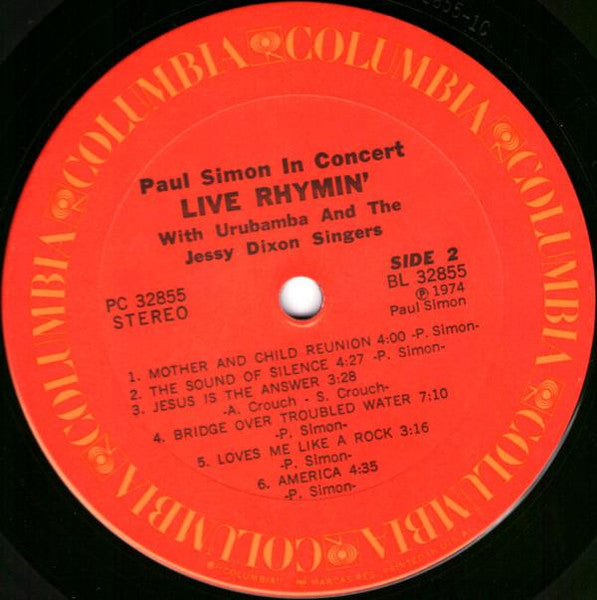 Paul Simon - Paul Simon In Concert Live Rhymin' (VINYL) | Near Mint (NM) Near Mint (NM)