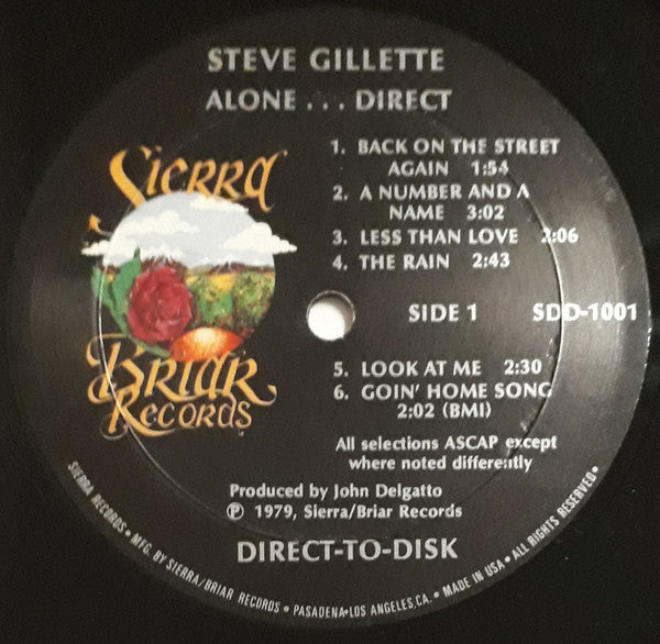 Steve Gillette - Alone... Direct *DIRECT-TO-DISK* | Near Mint (NM) Near Mint (NM)