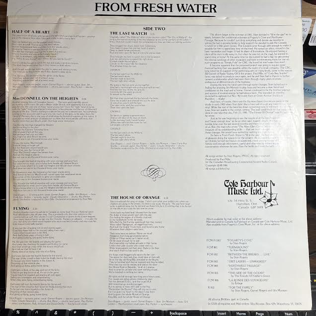 Stan Rogers - From Fresh Water (VINYL) | Near Mint (NM or M-)