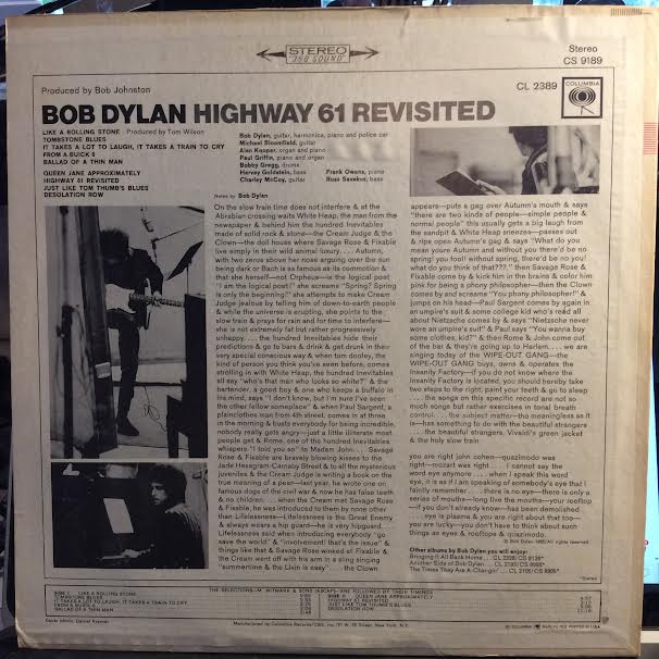 Bob Dylan - Highway 61 Revisited (VINYL) | Very Good Plus (VG+)