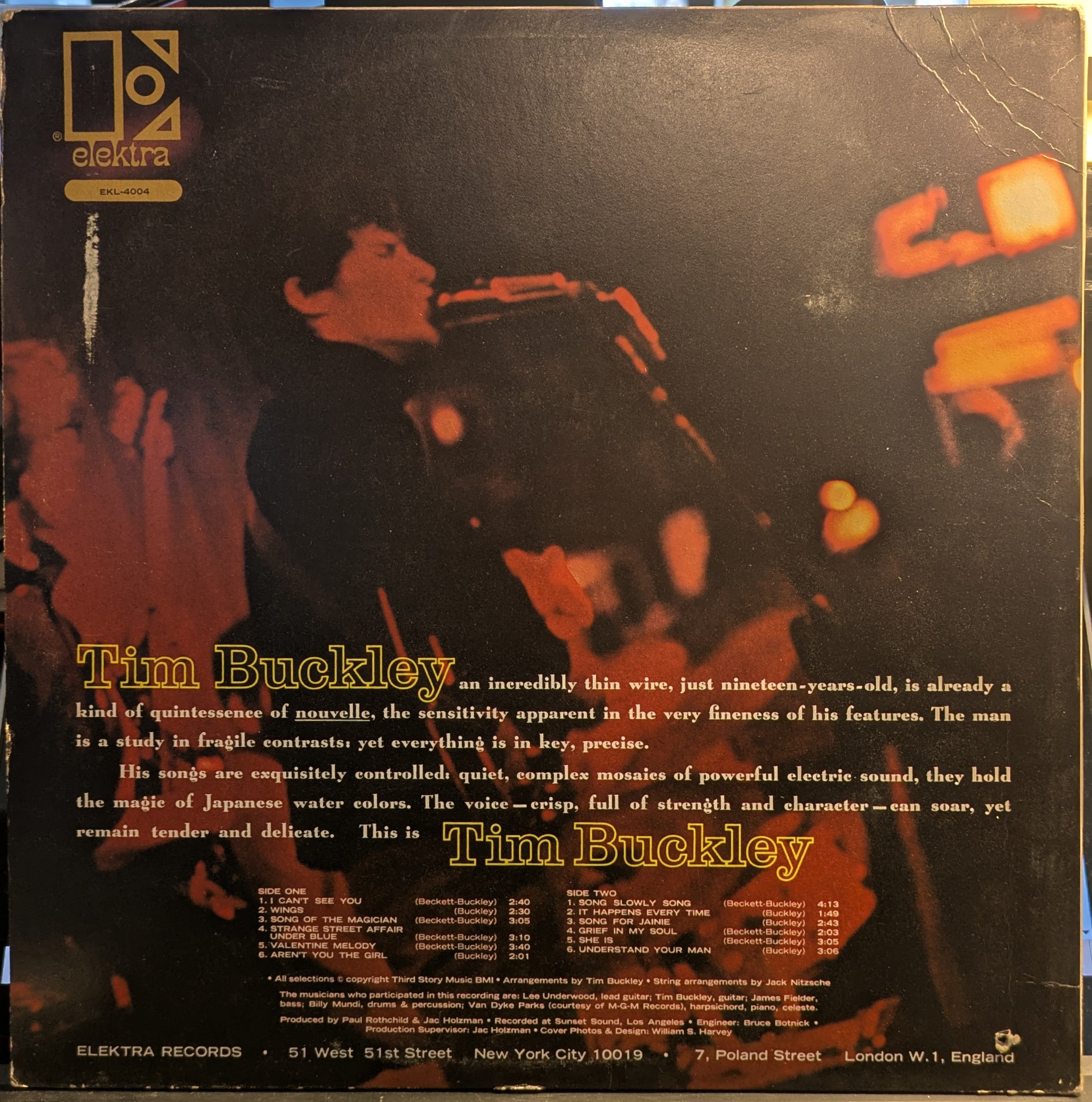 Tim Buckley - Tim Buckley (VINYL) | Very Good Plus (VG+) Excellent (EX)