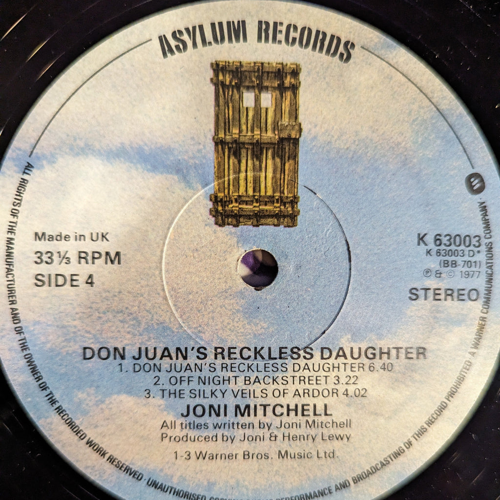 Joni Mitchell - Don Juan's Reckless Daughter *UK* | Very Good Plus (VG+) Excellent (EX)