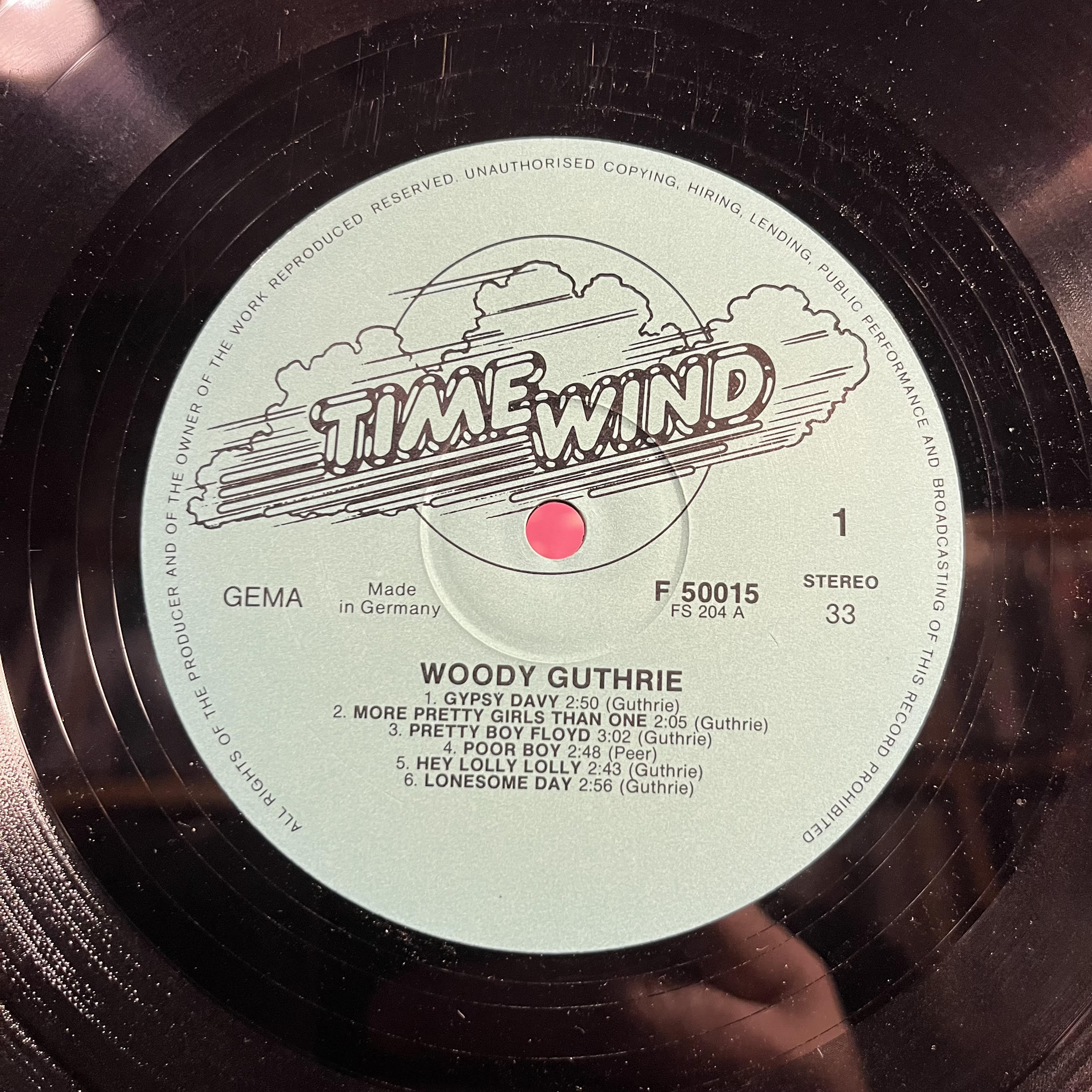 Woody Guthrie - Poor Boy *GERMANY* | Very Good Plus (VG+) Very Good Plus (VG+)