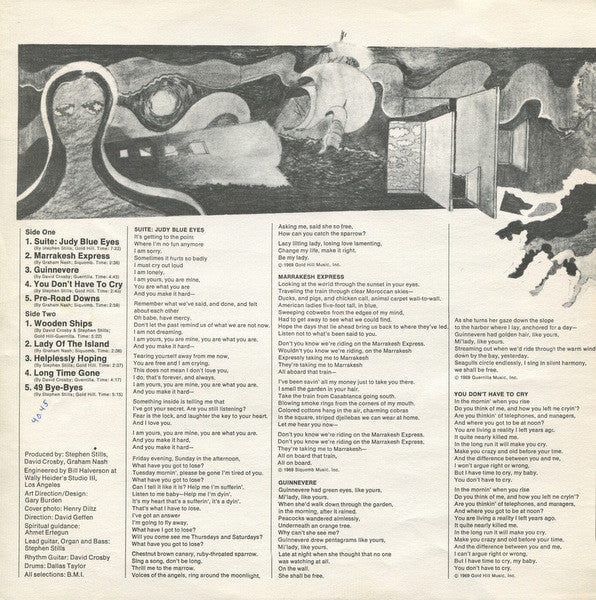 Crosby, Stills & Nash - Crosby, Stills & Nash (VINYL) | Very Good Plus (VG+) Excellent (EX)