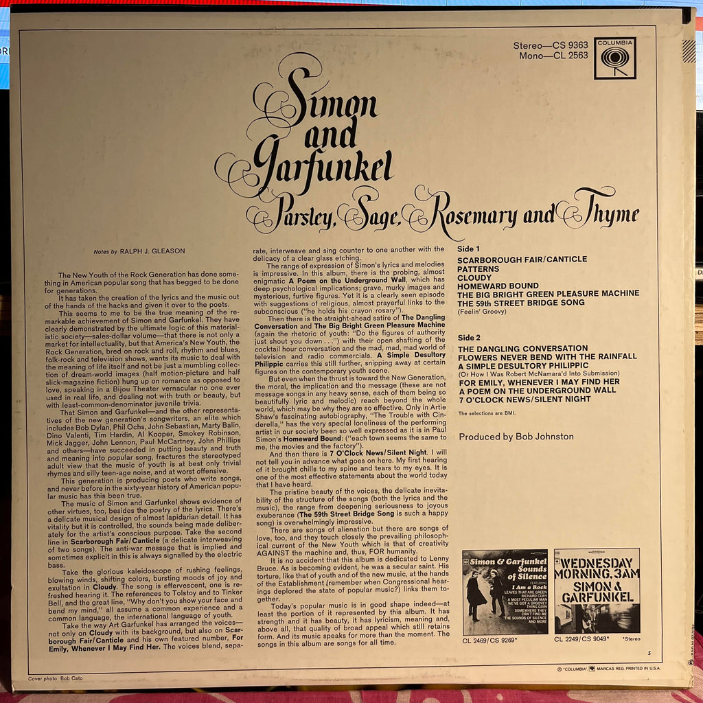 Simon & Garfunkel - Parsley, Sage, Rosemary And Thyme *STEREO* | Very Good Plus (VG+) Near Mint (NM)