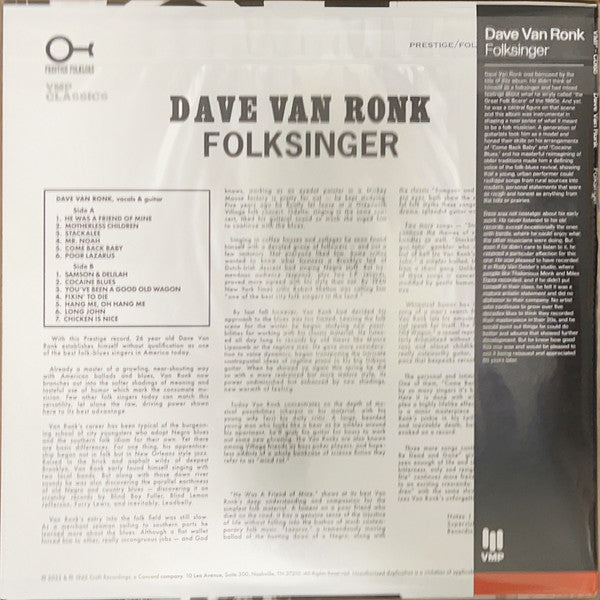 Folksinger (VMP | 180 GRAM VINYL) | Mint (M) Mint (M)