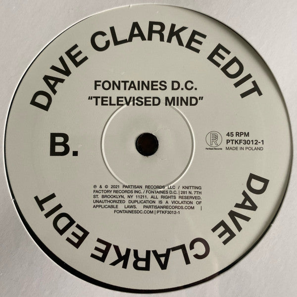 Televised Mind (Dave Clarke Remix) | Mint (M) Mint (M)
