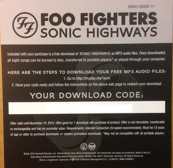 Sonic Highways | Mint (M) Mint (M)