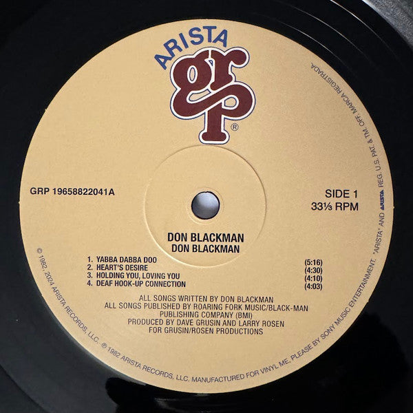 Don Blackman (VMP VINYL) | Mint (M) Mint (M)