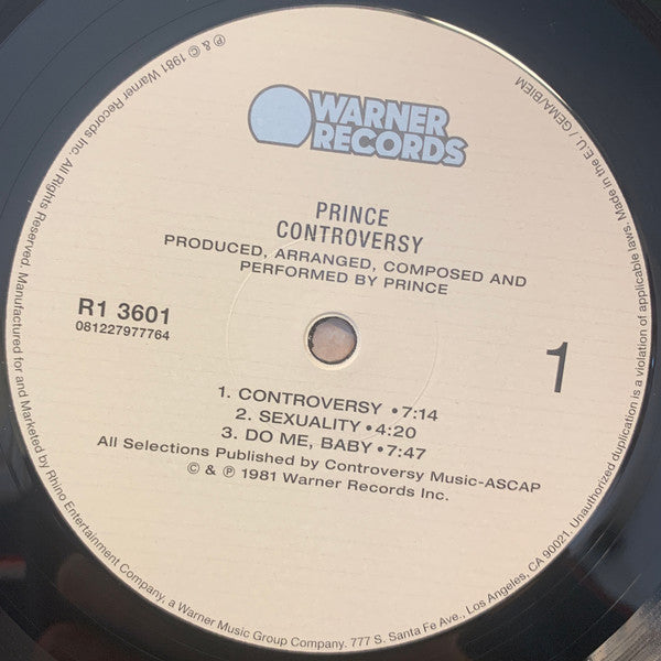 Controversy (OPENED-NEW)(VINYL) | Mint (M) Mint (M)