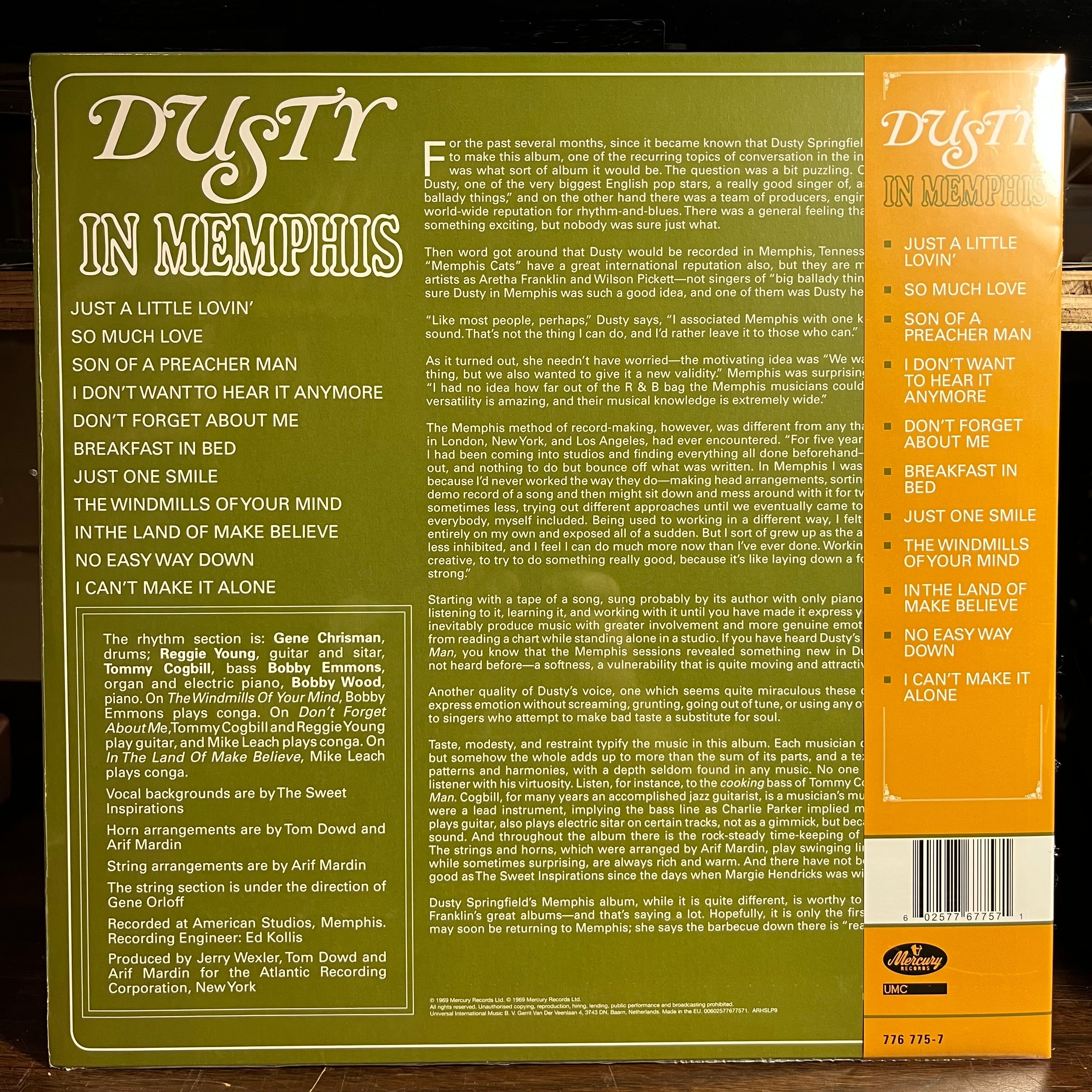 Dusty In Memphis (VINYL) | Mint (M) Near Mint- (NM-)