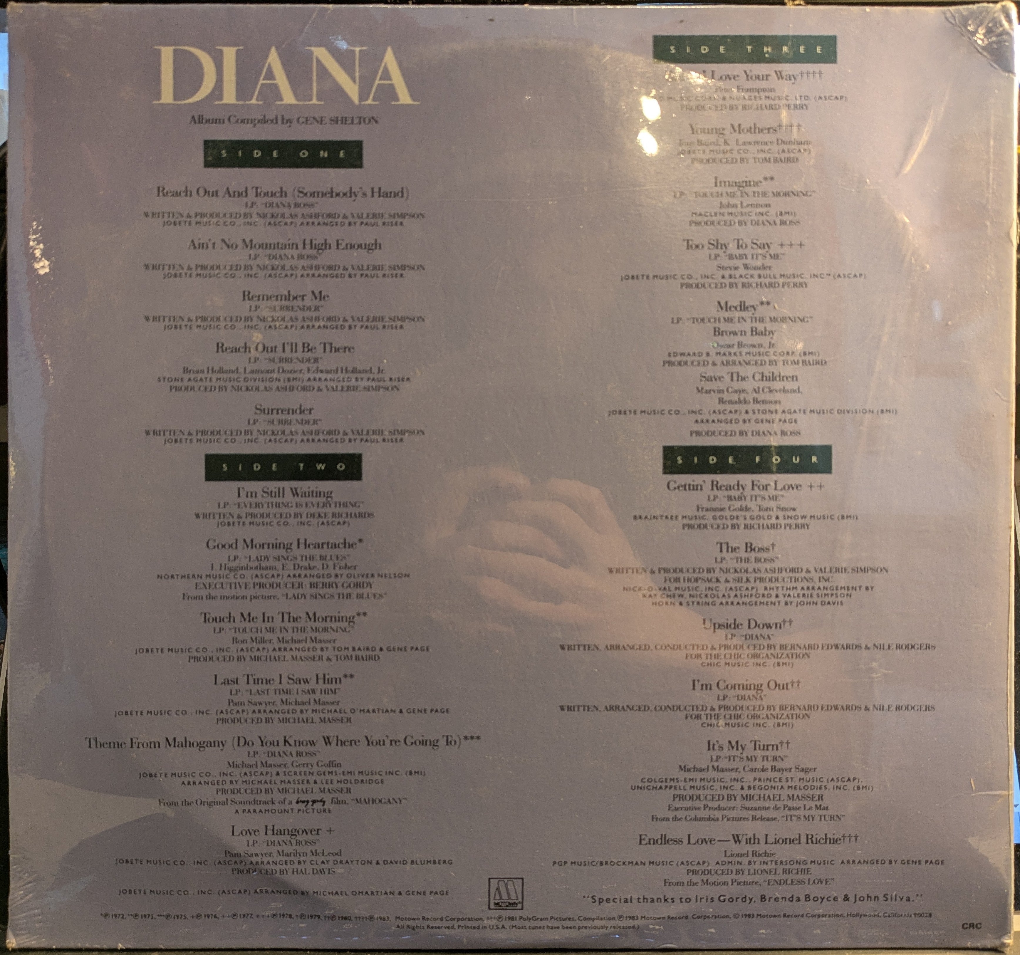 Diana Ross Anthology (2xVINYL) | Mint (M) Excellent (EX)