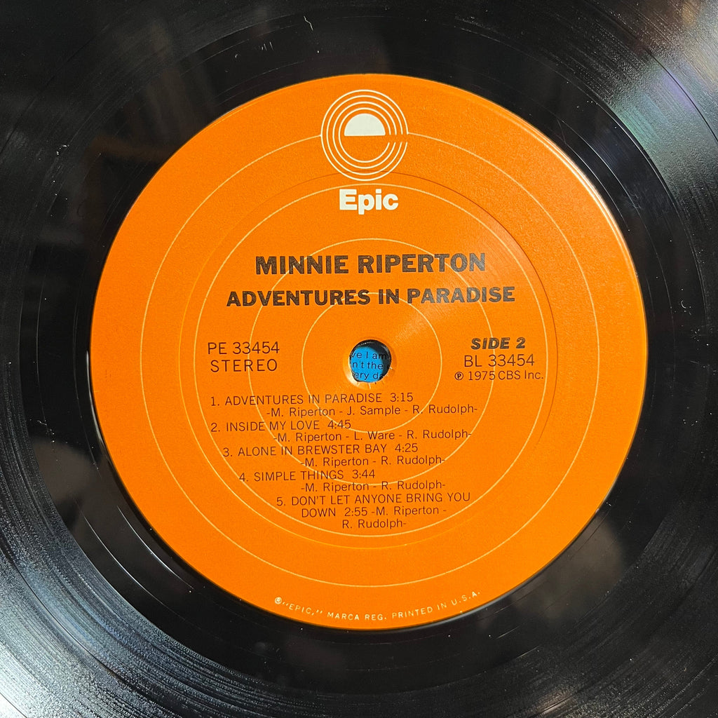 Minnie Riperton - Adventures In Paradise (VINYL) | Excellent+ (EX+) Excellent+ (EX+)