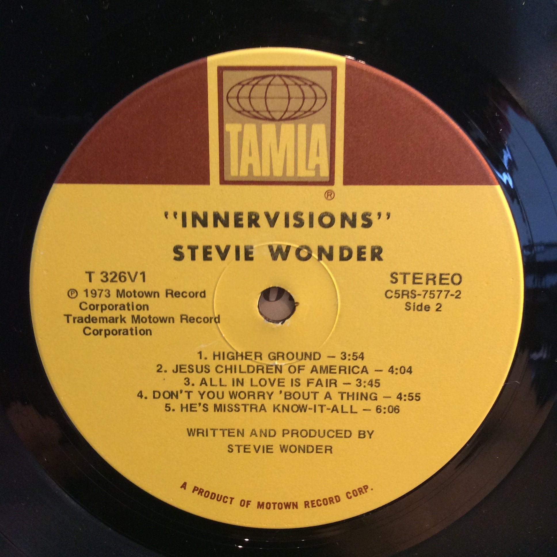 Stevie Wonder - Innervisions (VINYL) | Excellent+ (EX+) Excellent+ (EX+)