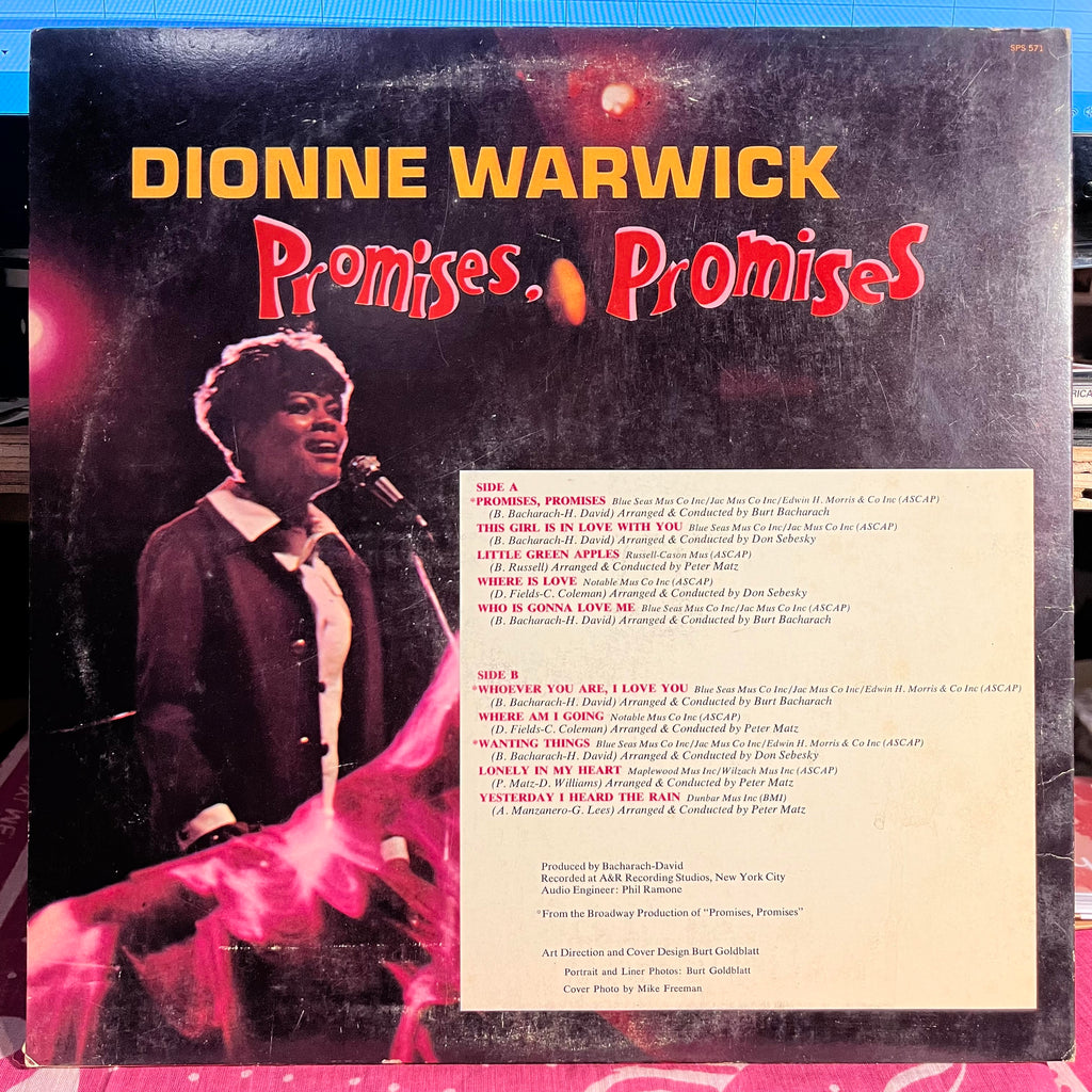 Dionne Warwick - Promises, Promises | Excellent+ (EX+) Very Good Plus (VG+)