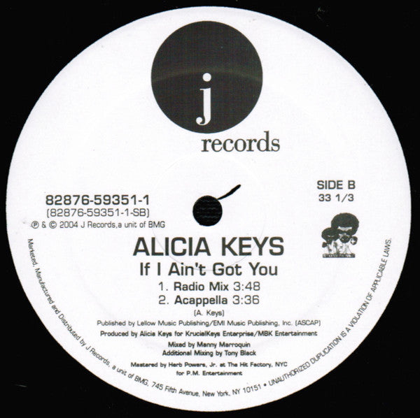 Alicia Keys - If I Ain't Got You (VINYL) | Excellent+ (EX+) Excellent (EX)