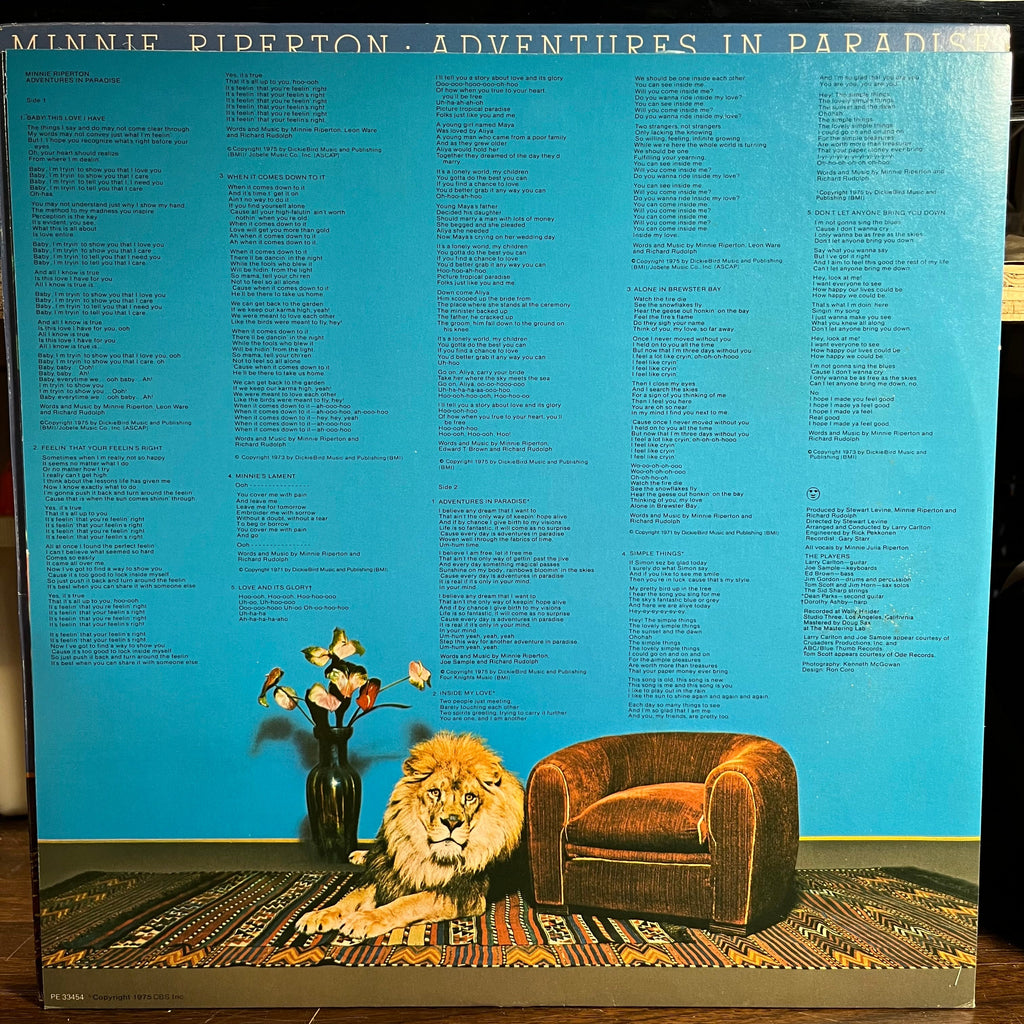 Minnie Riperton - Adventures In Paradise (VINYL) | Excellent+ (EX+) Excellent+ (EX+)