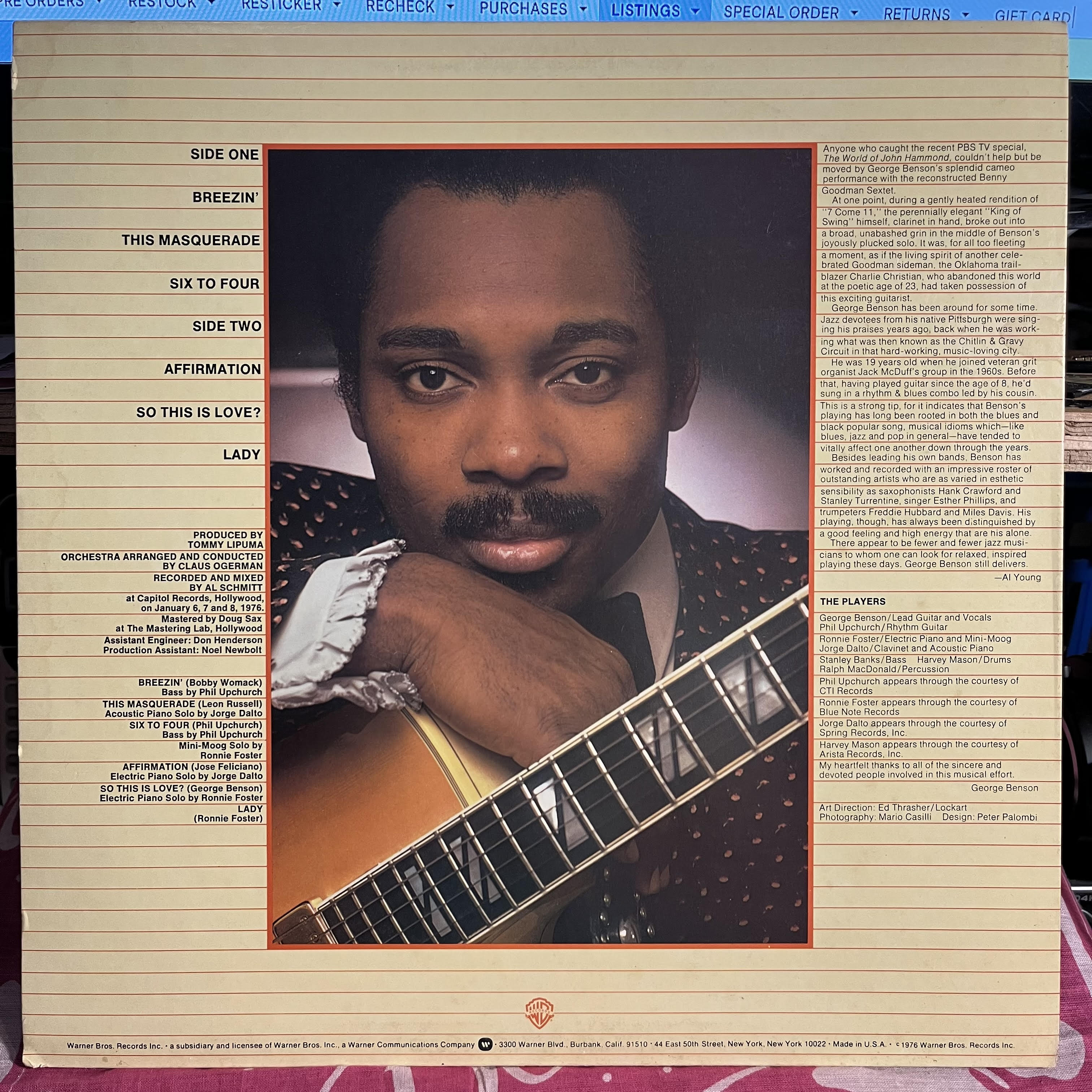 George Benson - Breezin' *PITMAN* | Excellent (EX)