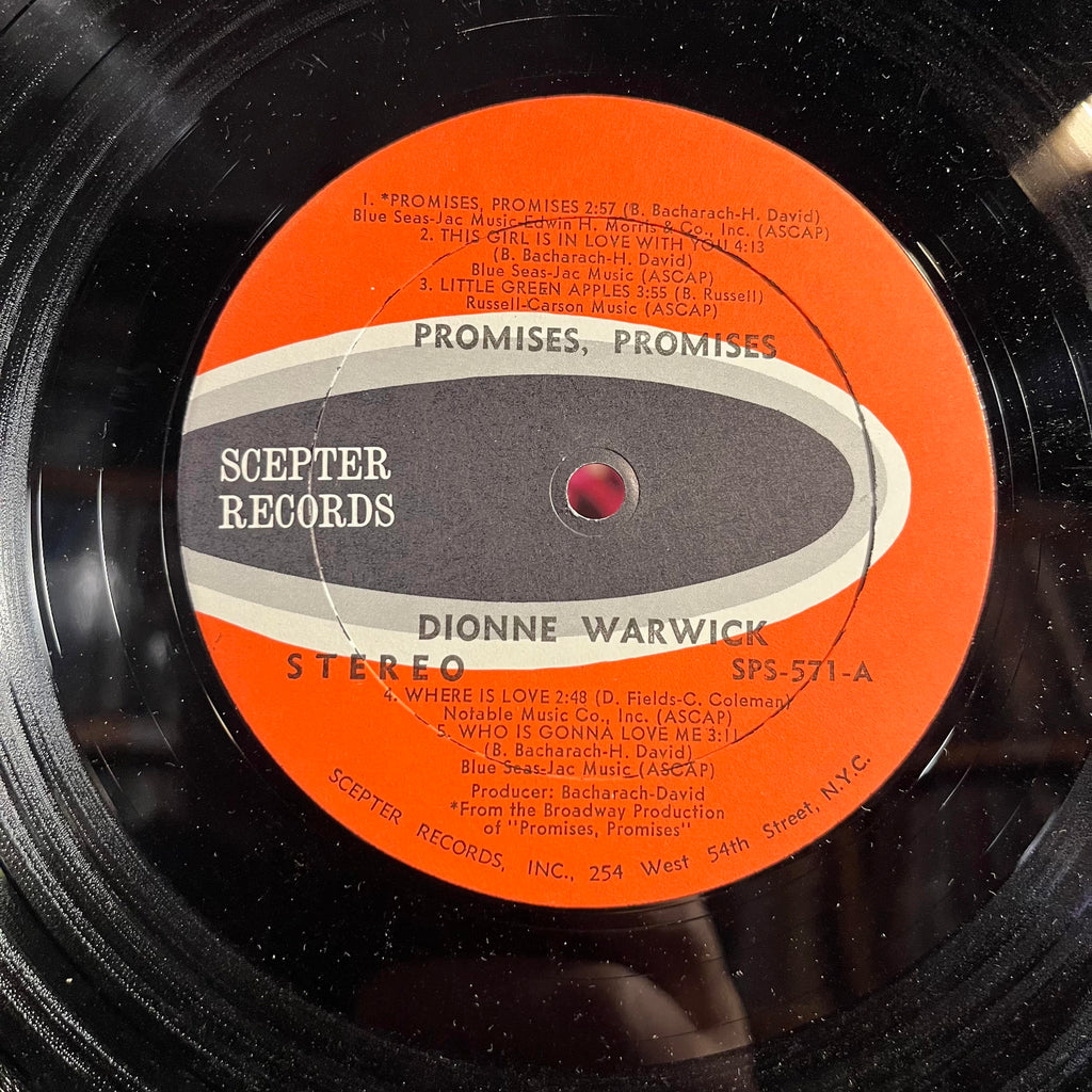 Dionne Warwick - Promises, Promises | Excellent+ (EX+) Very Good Plus (VG+)