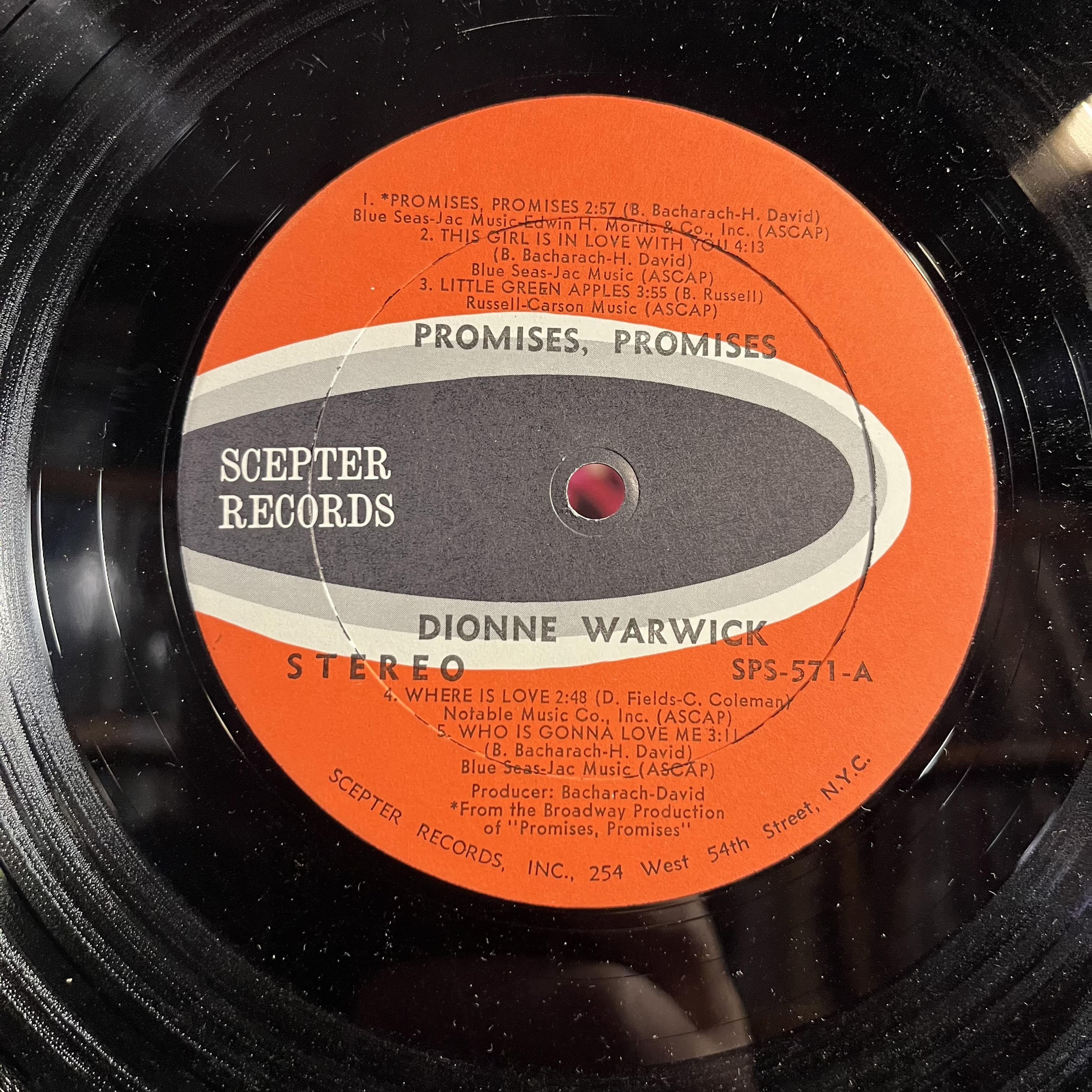 Dionne Warwick - Promises, Promises | Excellent+ (EX+) Very Good Plus (VG+)