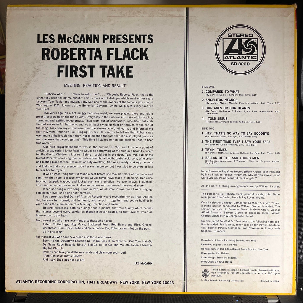 Roberta Flack - First Take *MONARCH/REPRESS* | Excellent (EX) Near Mint (NM)
