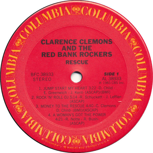 Clarence Clemons And The Red Bank Rockers - Rescue | Very Good Plus (VG+) Near Mint (NM)