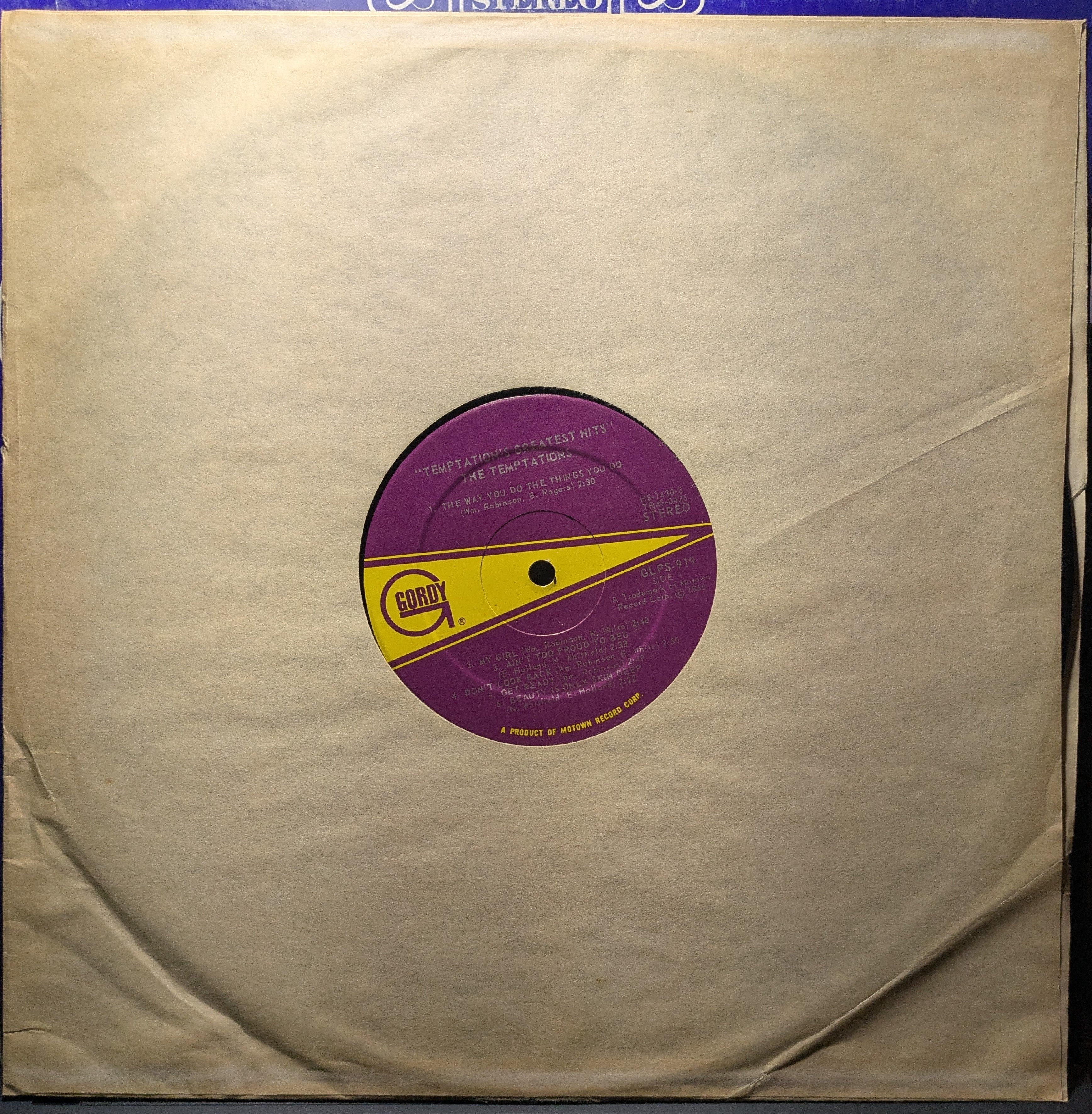 The Temptations - The Temptations Greatest Hits (VINYL) | Excellent (EX) Very Good Plus (VG+)
