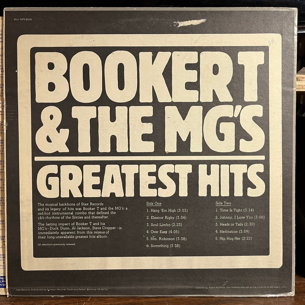 Booker T & The MG's - Booker T. & The M.G.'s Greatest Hits (VINYL) | Excellent (EX) Excellent (EX)