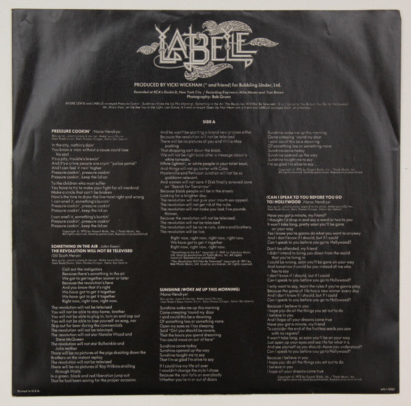 LaBelle - Pressure Cookin' | Very Good Plus (VG+) Very Good Plus (VG+)