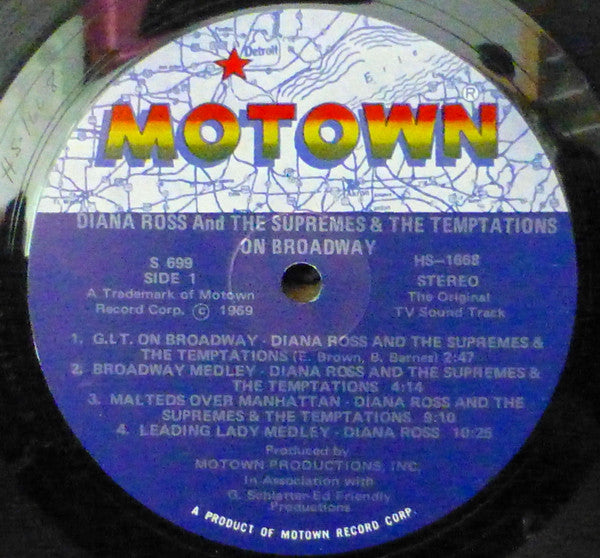 The Supremes - On Broadway (Original TV Sound Track) *ROCKAWAY* | Excellent (EX) Very Good Plus (VG+)