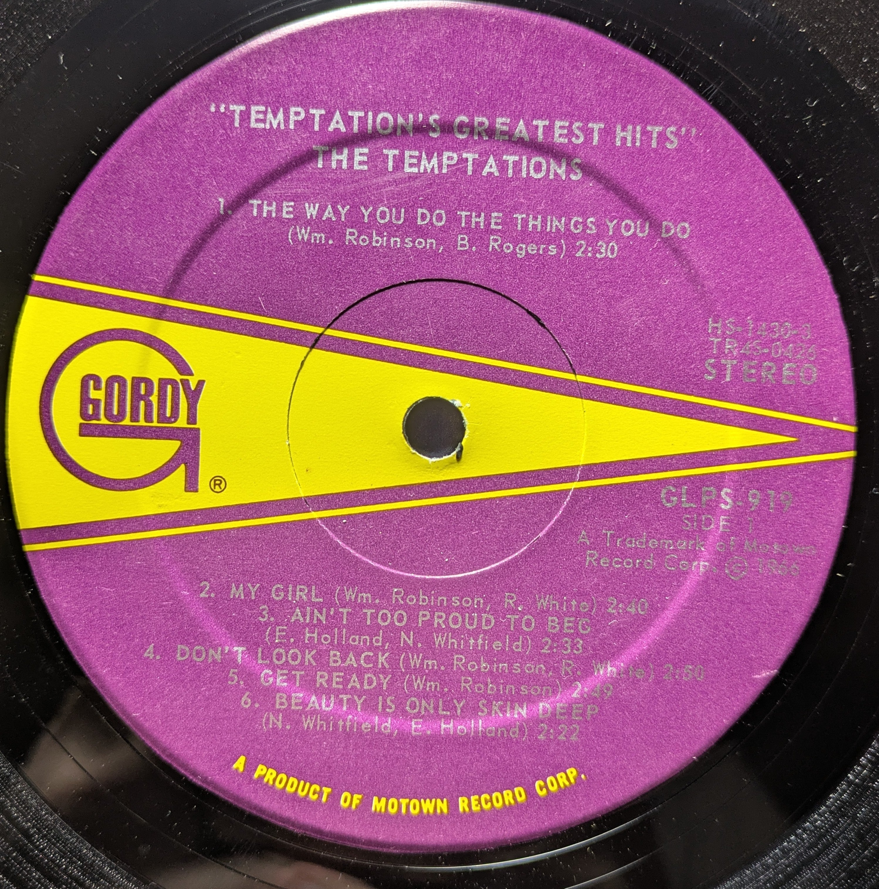 The Temptations - The Temptations Greatest Hits (VINYL) | Excellent (EX) Very Good Plus (VG+)