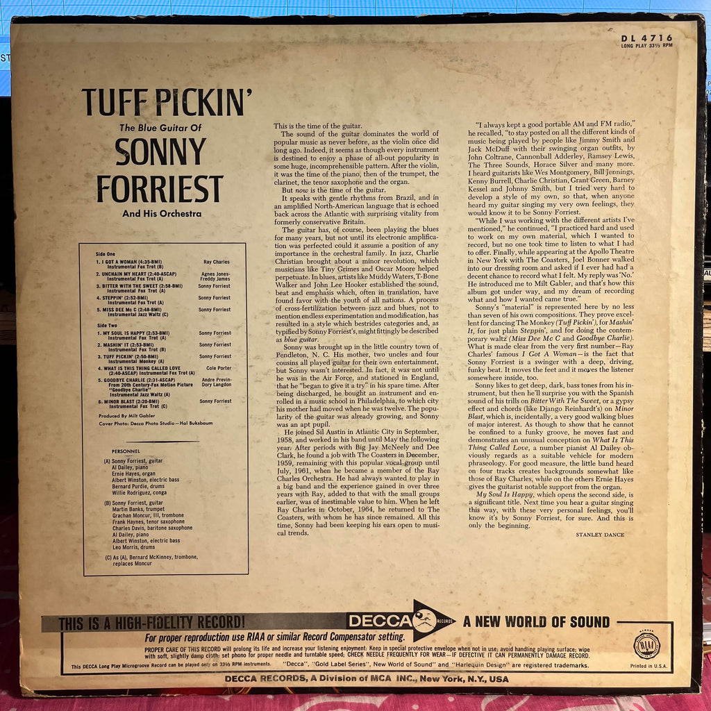 Sonny Forriest And His Orchestra - Tuff Pickin' *MONO* | Good Plus (G+) Very Good (VG)