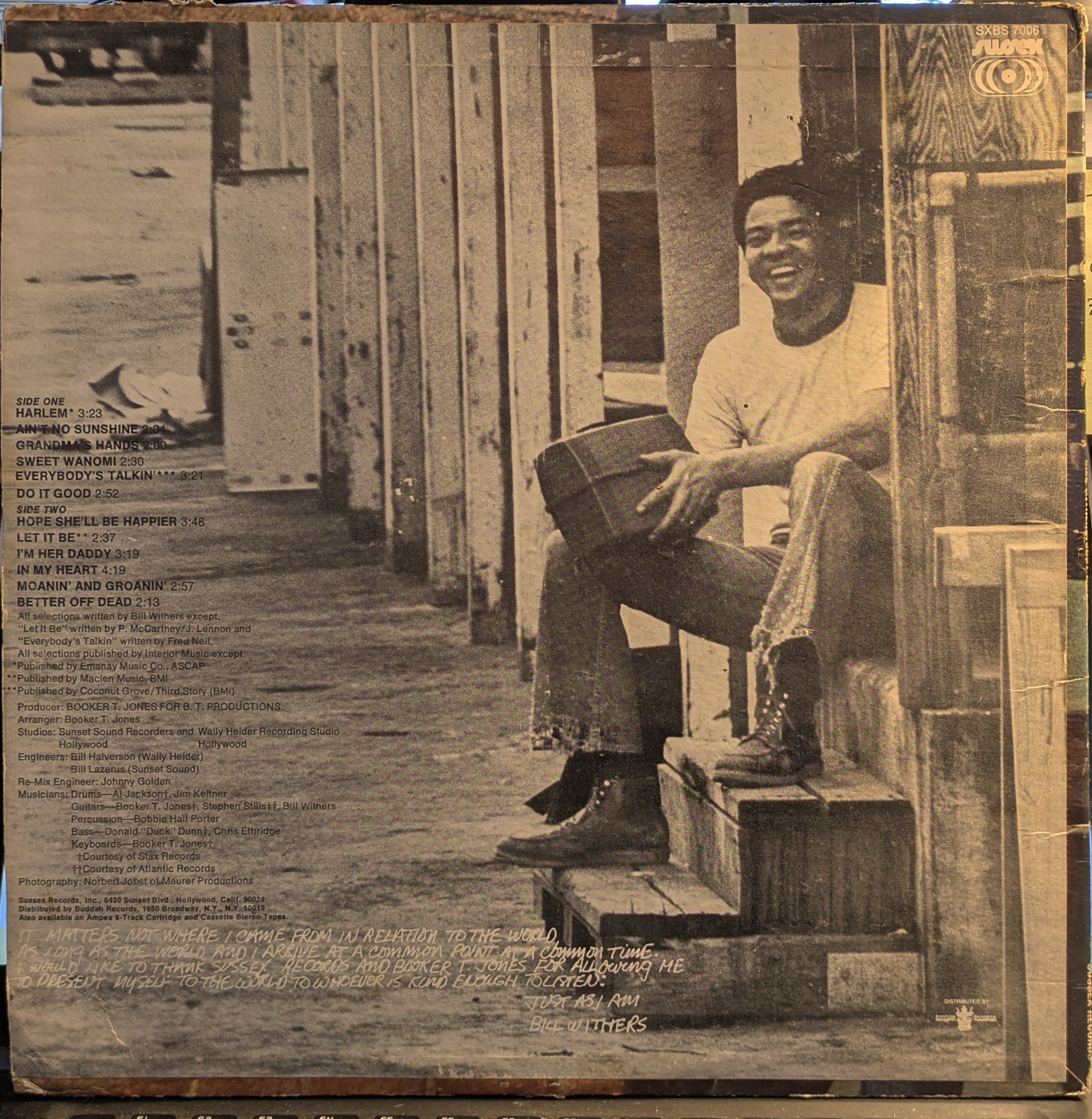 Bill Withers - Just As I Am (VINYL) | Good Plus (G+) Very Good (VG)