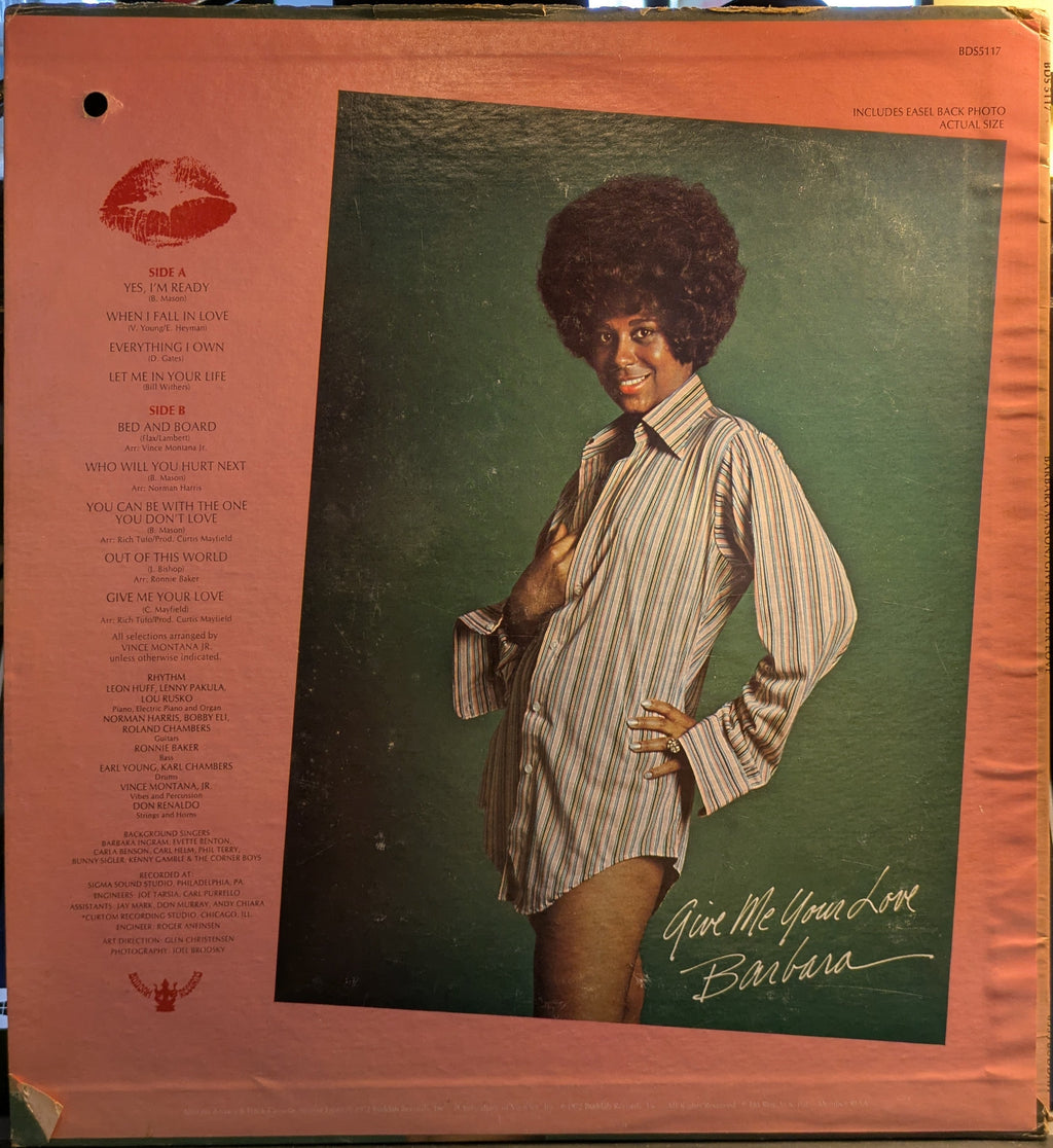 Barbara Mason - Give Me Your Love (PROMO VINYL) | Near Mint (NM) Very Good (VG)