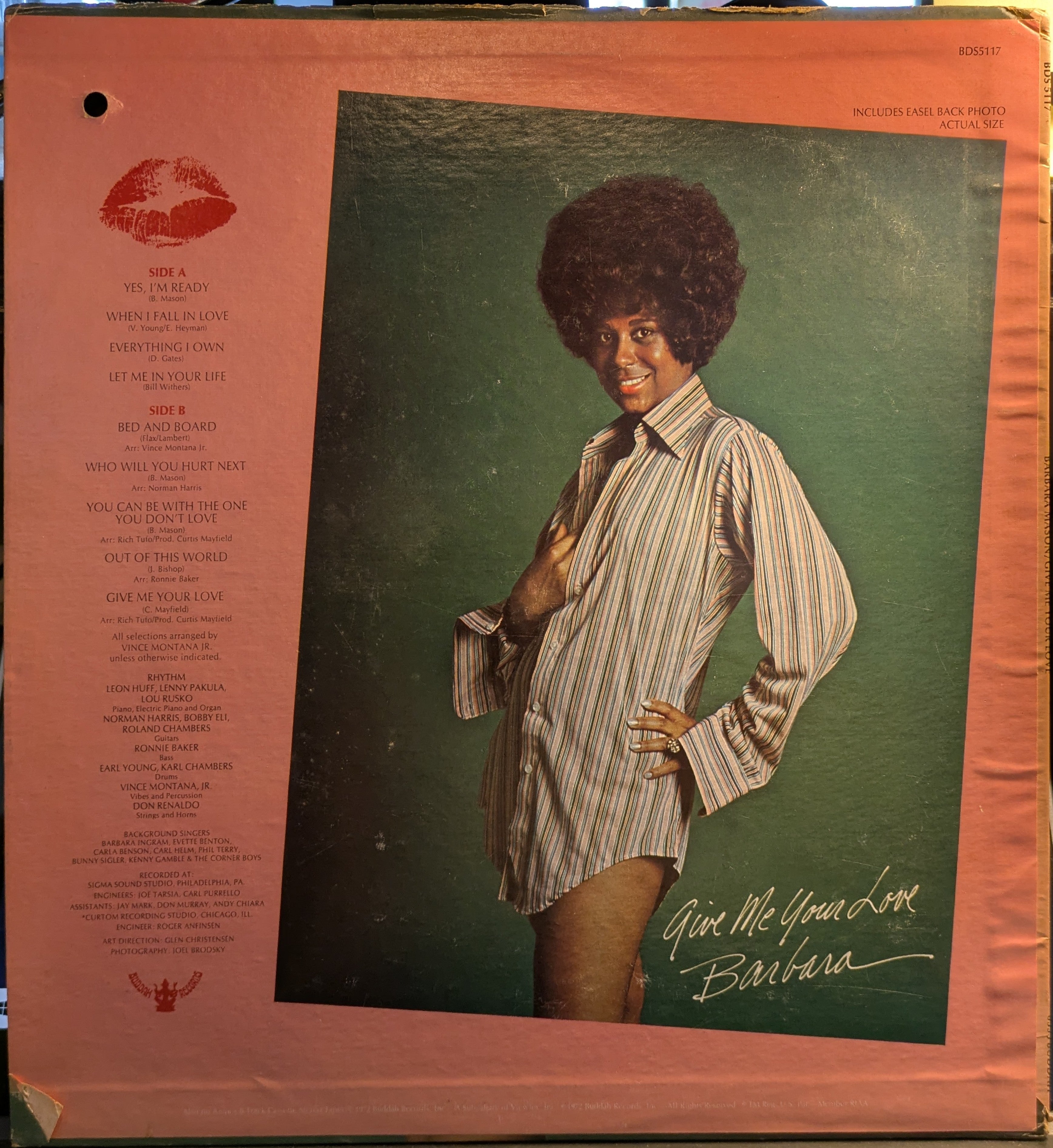 Barbara Mason - Give Me Your Love (PROMO VINYL) | Near Mint (NM) Very Good (VG)