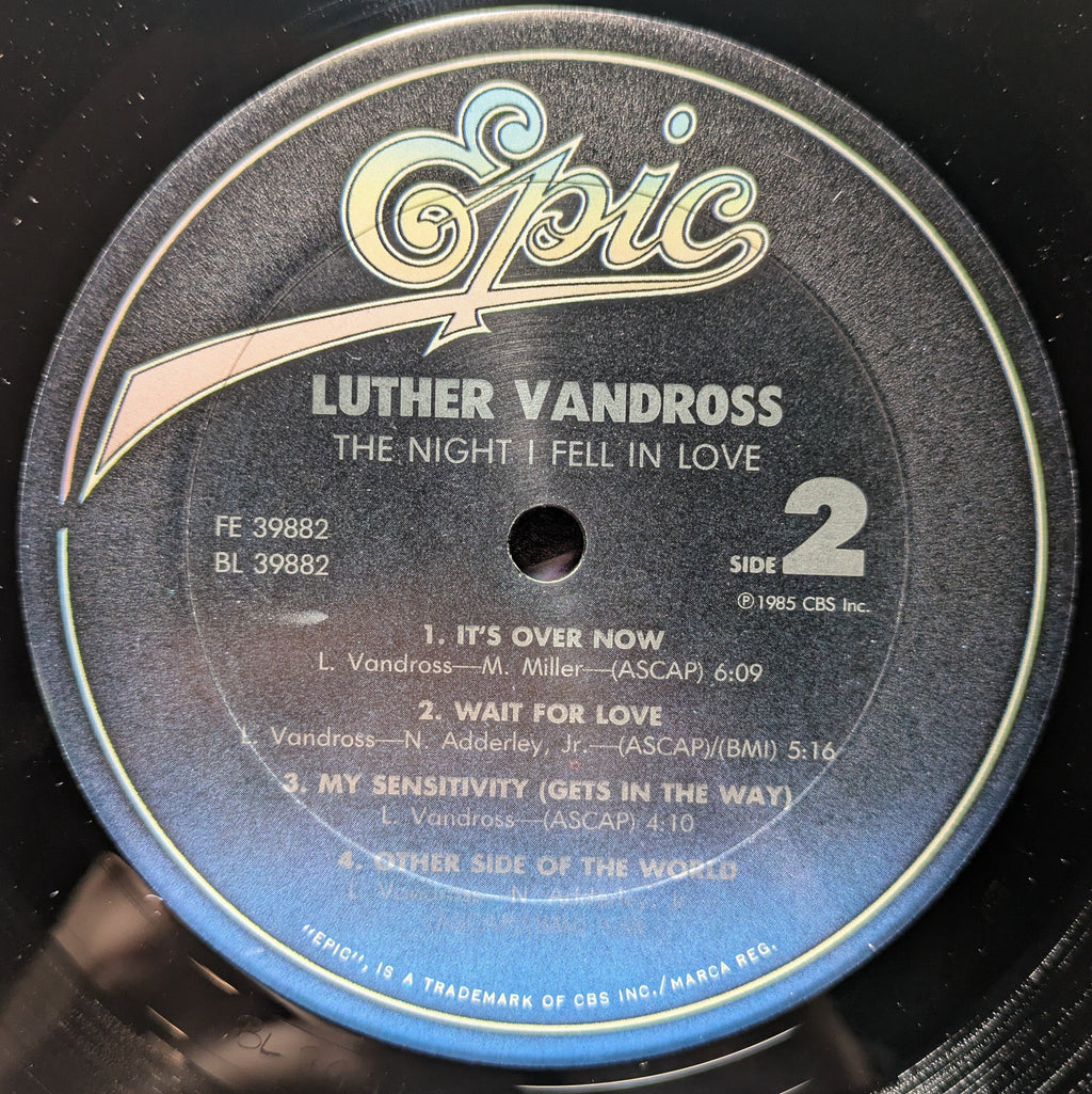 Luther Vandross - The Night I Fell In Love (VINYL) | Near Mint- (NM-) Excellent+ (EX+)