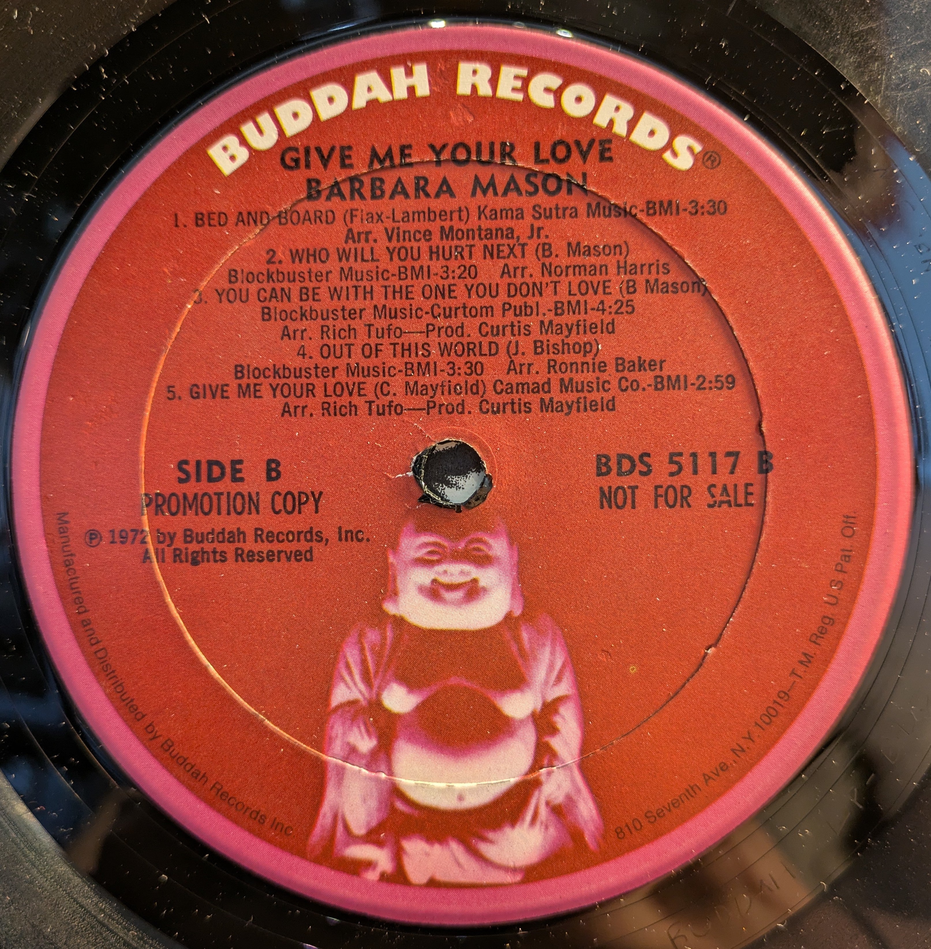 Barbara Mason - Give Me Your Love (PROMO VINYL) | Near Mint (NM) Very Good (VG)