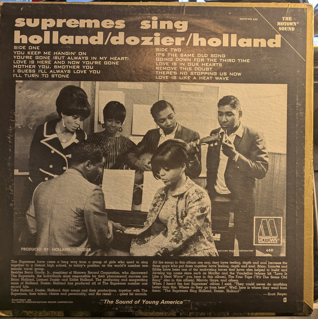 The Supremes - Supremes Sing Holland-Dozier-Holland (VINYL) | Near Mint- (NM-) Near Mint- (NM-)