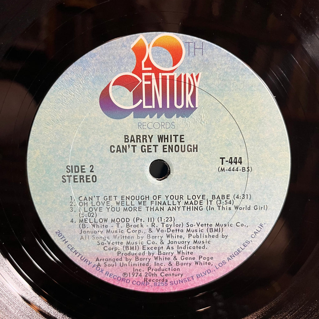 Barry White - Can't Get Enough (VINYL) | Near Mint- (NM-) Very Good Plus (VG+)