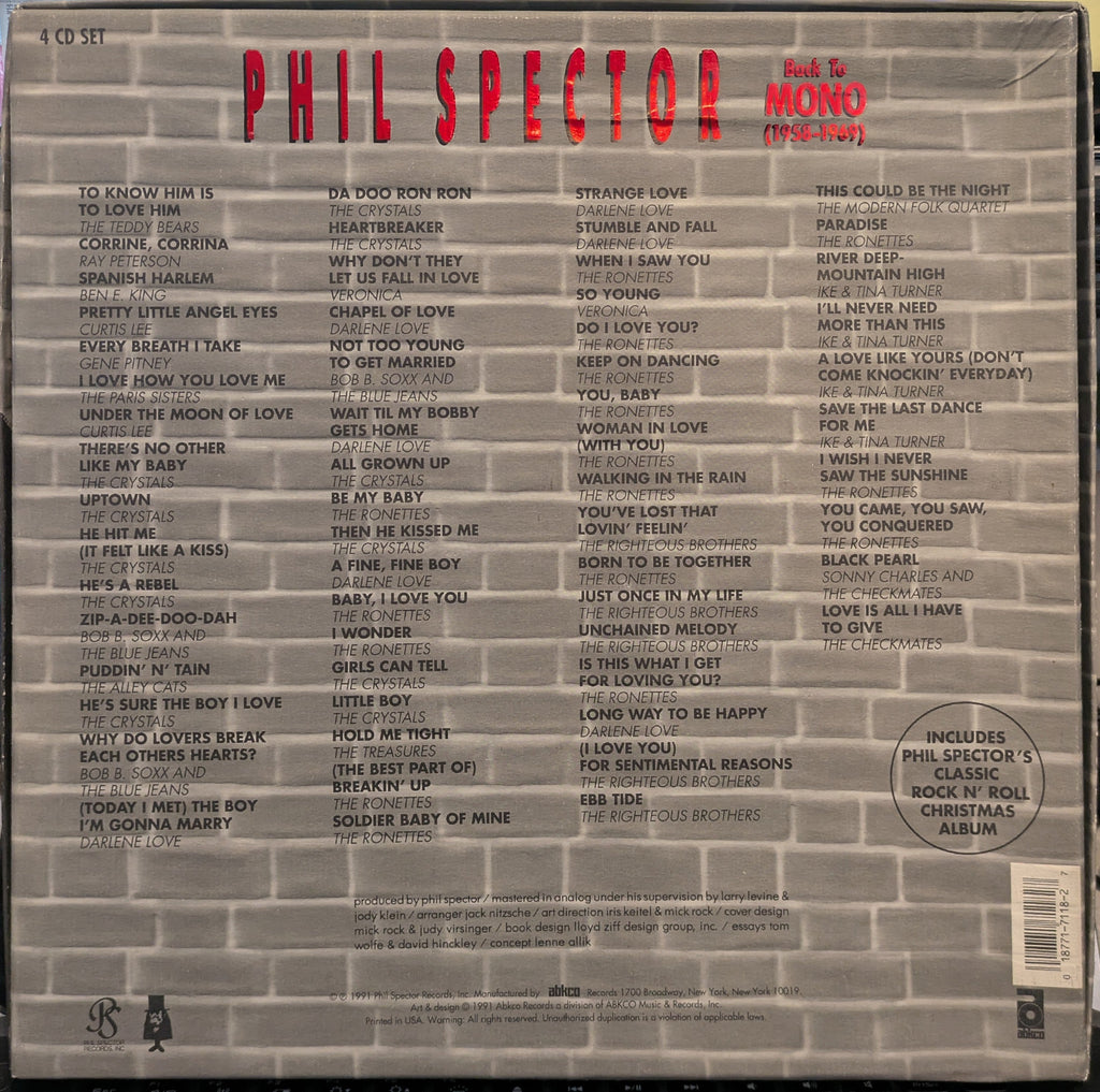 Phil Spector - Back To Mono (1958-1969) (CD BOX) | Near Mint (NM) Excellent (EX)