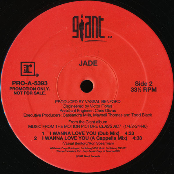 Jade (3) - I Wanna Love You (VINYL) | Near Mint (NM) Excellent+ (EX+)