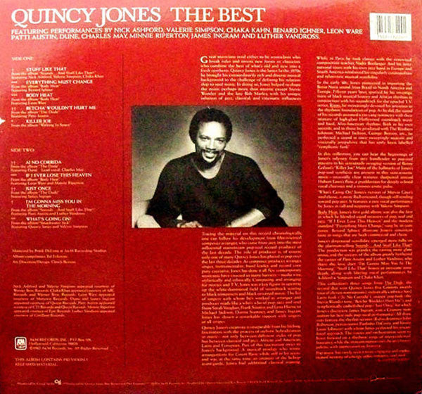 Quincy Jones - The Best (VINYL) | Near Mint (NM or M-) Excellent (EX)