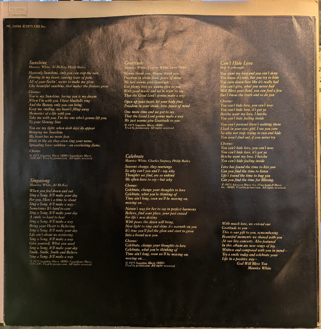 Earth, Wind & Fire - Gratitude (2xVINYL) | Near Mint (NM) Excellent (EX)