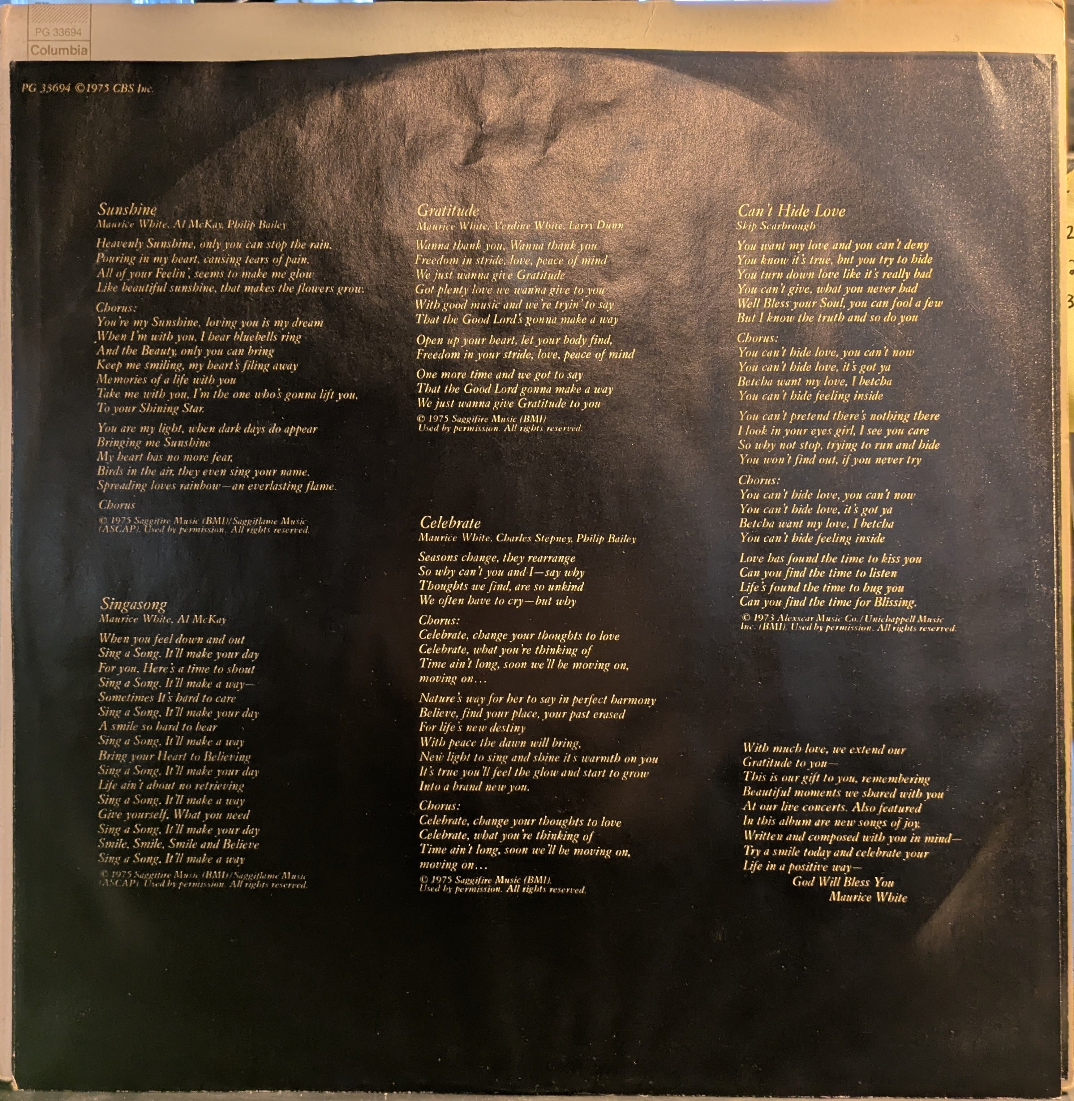 Earth, Wind & Fire - Gratitude (2xVINYL) | Near Mint (NM) Excellent (EX)