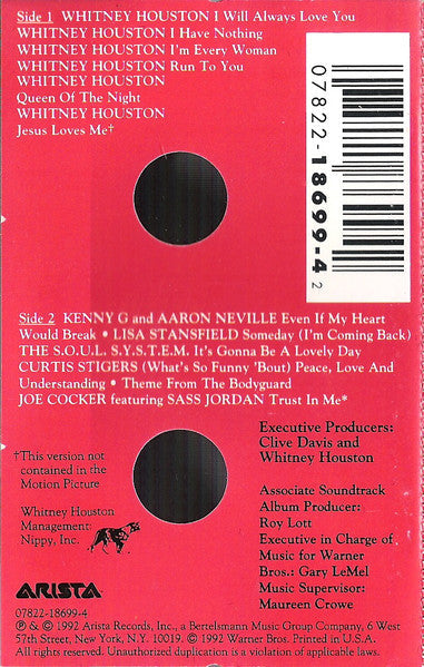 Various - The Bodyguard (Original Soundtrack Album) *CASSETTE* | Near Mint (NM) Near Mint (NM)