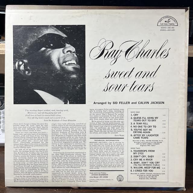 Sweet & Sour Tears (VINYL) | Near Mint (NM or M-) Very Good Plus (VG+)